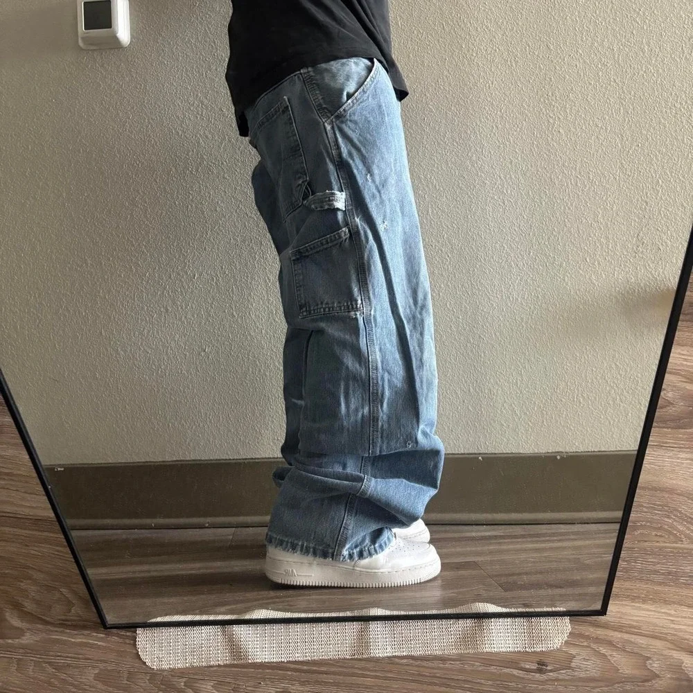Vintage Y2K/2000s Baggy Medium Wash Streetwear Skater Carpenter Jeans! 36x30